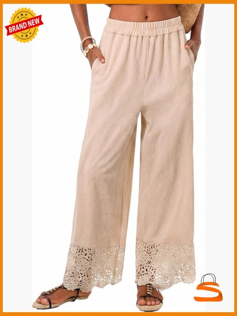 High Waist Wide Leg Palazzo Pants with Pockets, Summer Casual